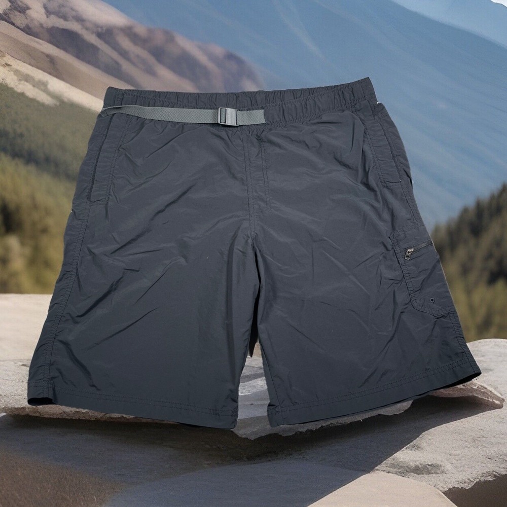 Columbia‎ Trail Omni-Shade Cargo Short Black 36" Inseam 10" Ajustable Belt